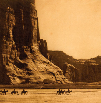 Photograph of Native Americans by Edward Curtis.